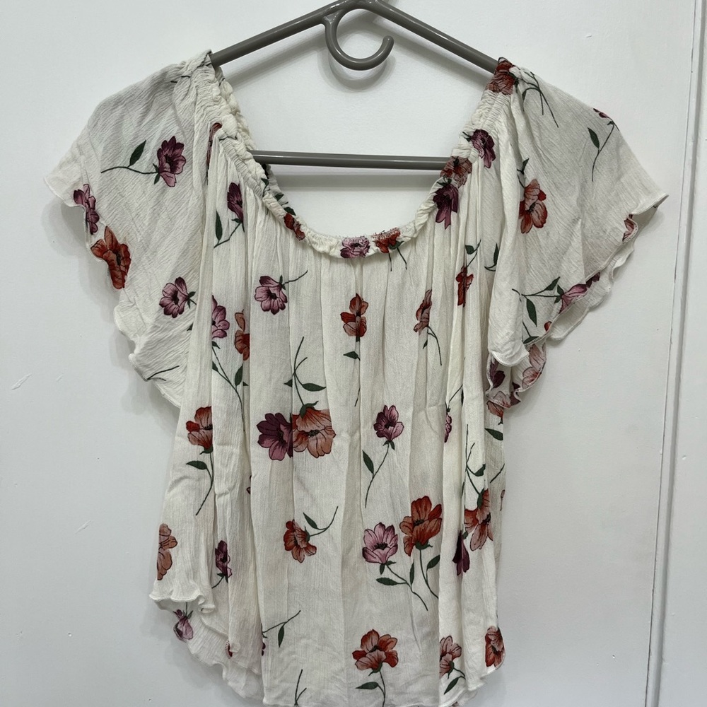 Floral off the shoulder top